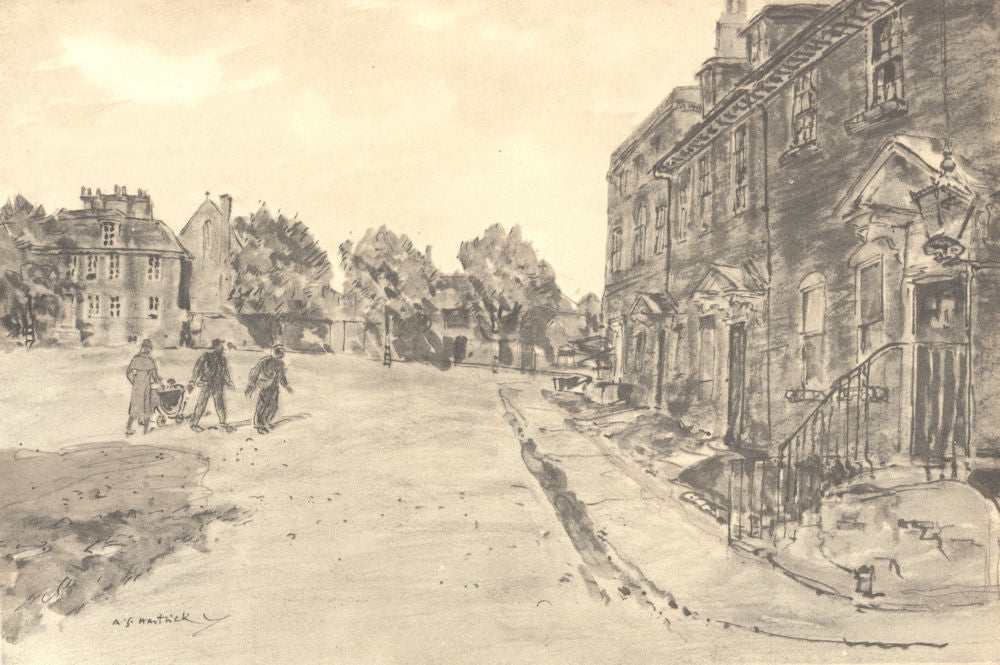 BRENTFORD. The Butts. London. By AS Hartrick 1946 old vintage print picture